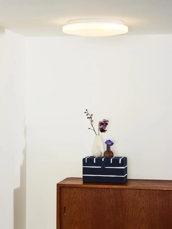 Lucide OTIS - Flush ceiling light - Ø 34 cm - LED - 1x24W 3000K - Opal - ambiance 1